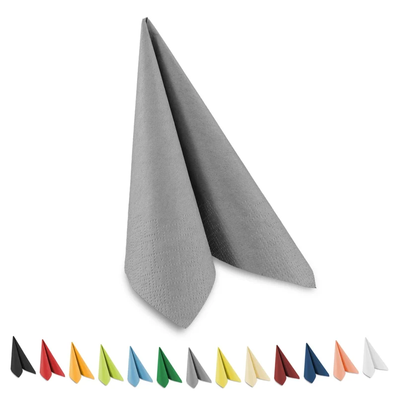 Funny Tafelservietten, 33 x 33 cm, 3-lagig, 1/4 Falz, 11 Farben