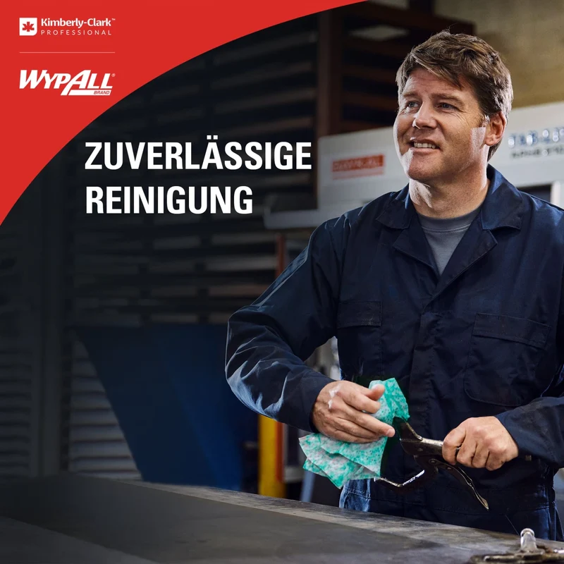 WypAll Power Clean Reinigungstücher Spenderdose, 50 Tücher