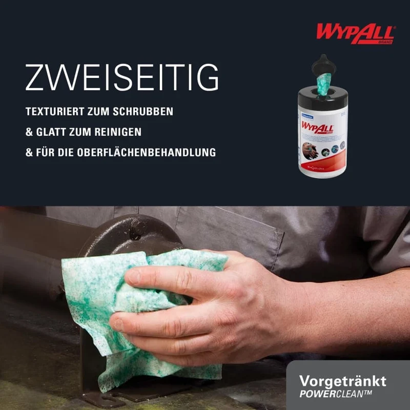 WypAll Power Clean Reinigungstücher Spenderdose, 50 Tücher