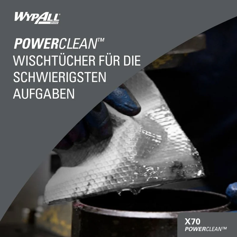 WypAll X70 Wischtücher viertelgefaltet, 1-lagig, weiß