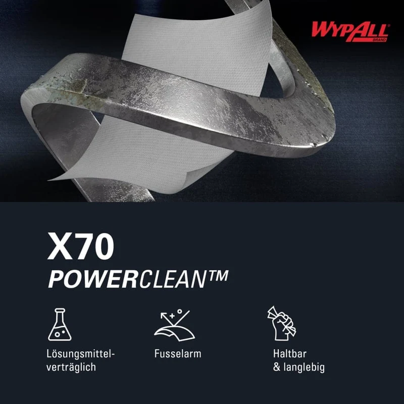 WypAll X70 Wischtücher viertelgefaltet, 1-lagig, weiß
