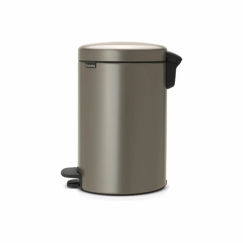 Brabantia Treteimer NewIcon, Mülleimer, Abfalleimer, Abfallbehälter, Platinum, 12 L, 113628