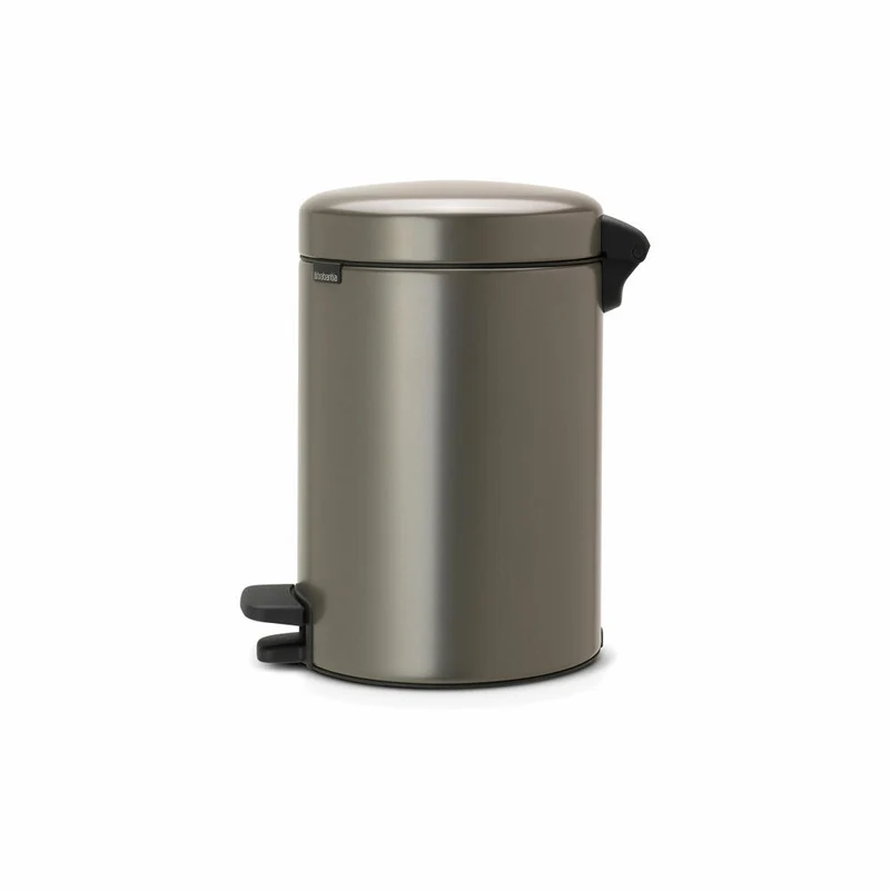 Brabantia Treteimer NewIcon, Kosmetikeimer, Mülleimer, Abfallbehälter, Platinum, 5 L, 112683