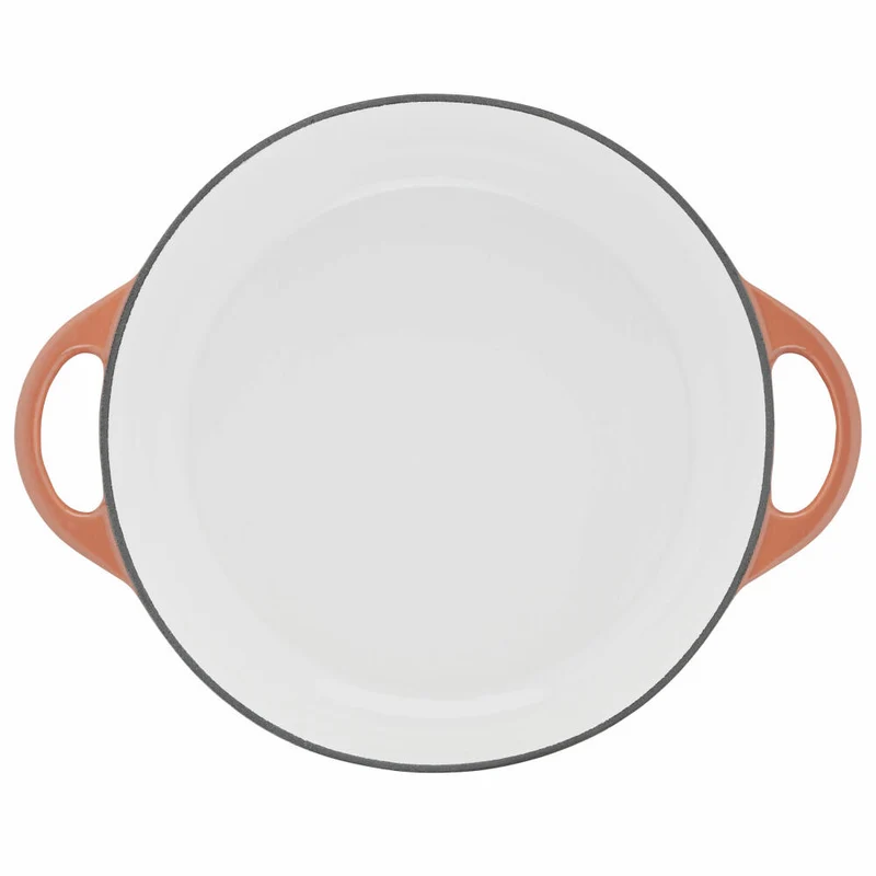 Tefal Lov Servierpfanne, Schmorpfanne, Sauteuse, Induktionsgeeignet, Gusseisen, Terracotta Orange, Ø 28 cm, E26072