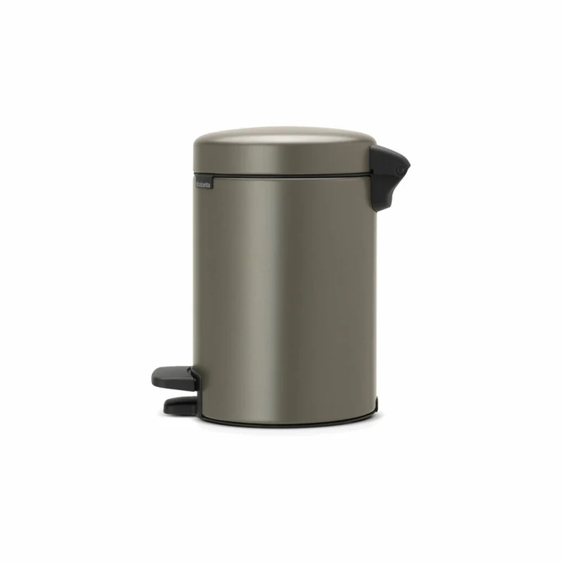 Brabantia Treteimer NewIcon, Kosmetikeimer, Mülleimer, Abfallbehälter, Platinum, 3 L, 113246