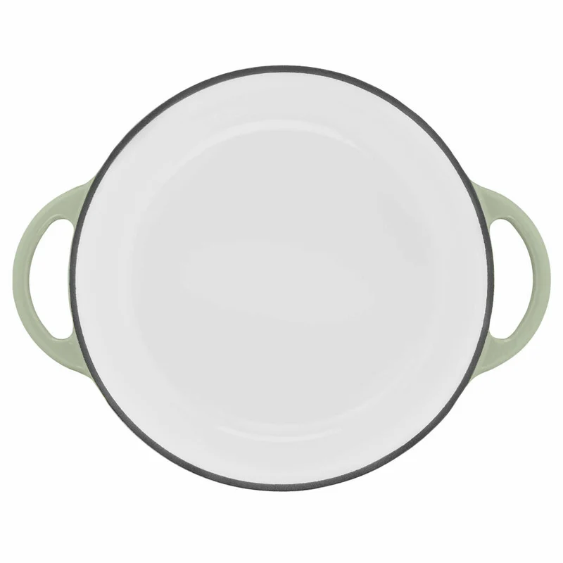 Tefal Lov Kochtopf, Gusseisentopf, Topf, Schmortopf, Induktionsgeeignet, Gusseisen, Hellgrün, Ø 25 cm, E25804