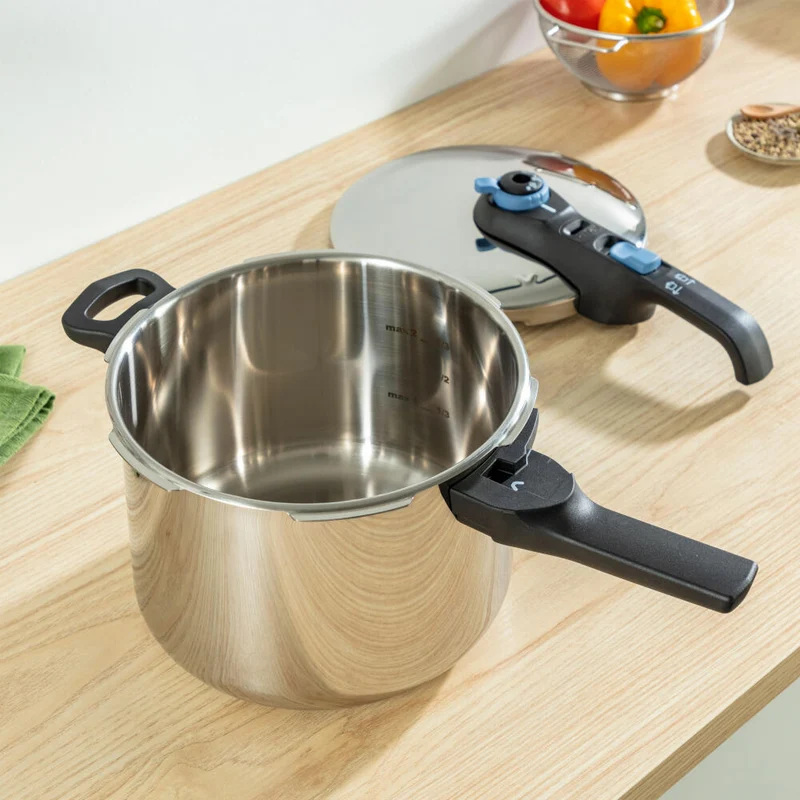 Tefal Secure Trendy Schnellkochtopf, ohne Korb, Kochtopf, Topf, induktionsgeeignet, Edelstahl, 4 L, YS22Z4