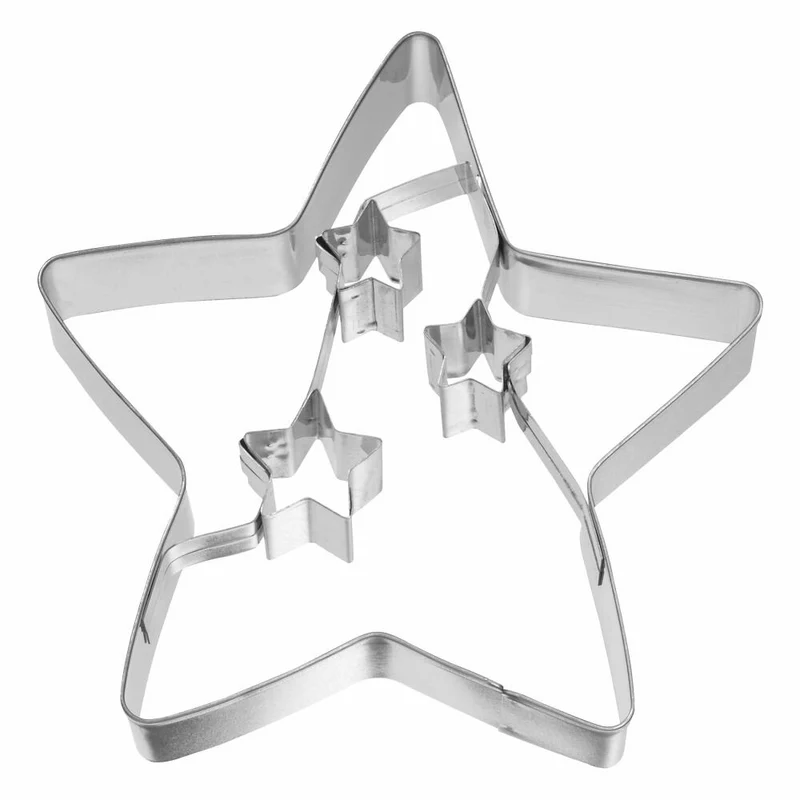 Birkmann Ausstechform Weihnachtsstern, Ausstecher, Plätzchenform, Keks, Plätzchen, Edelstahl, 10.5 cm, 195516