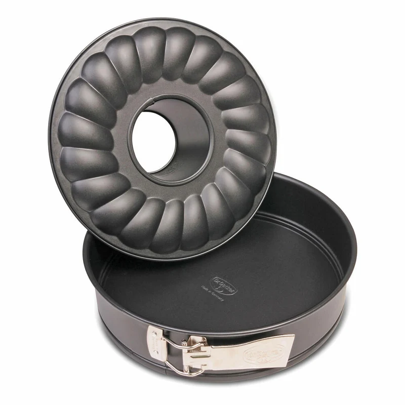 Dr. Oetker Springform 26 cm Tradition, mit Flach- und Rohrboden, Kuchenform, Backform, 1432