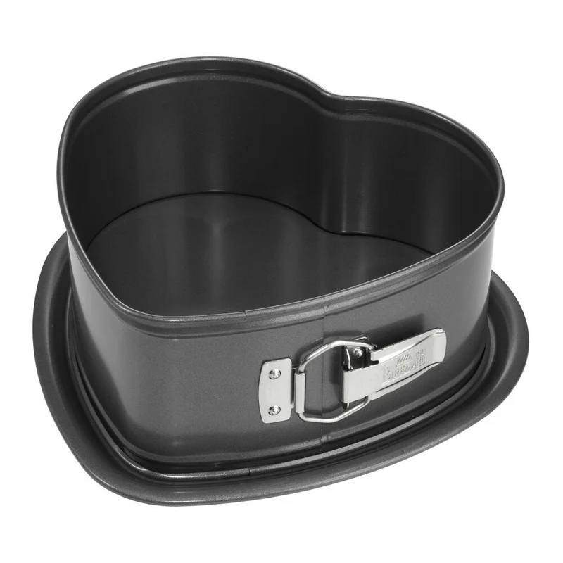Birkmann Easy Baking Springform Herz, Backform, Kuchenform, Herzform, Backzubehör, Antihaftbeschichtet, Schwarz, 22 cm, 881501