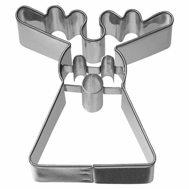 Birkmann Aussstechform Rentier Geometrisch, Ausstecher, Plätzchenform, Keks, Plätzchen, Edelstahl, 5.9 cm, 197039