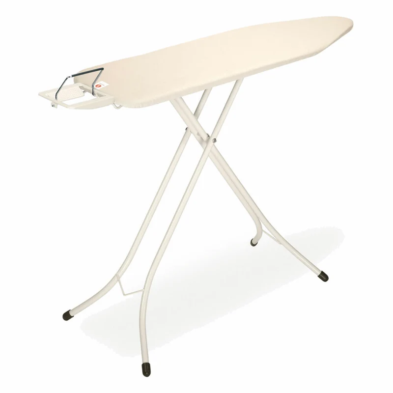 Brabantia Bügelbrettbezug B für Dampfbügeleisen Bügeltischbezug, Bügelbezug, Baumwolle, Ecru / Ivory, 124 x 38 cm, 347764