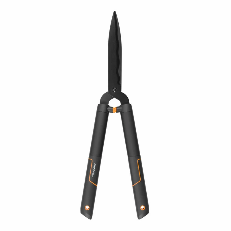 Fiskars SingleStep Heckenschere HS22, Hecken Schere, Gartenschere, Gartenzubehör, Stahl, Schwarz Matt, 60 cm, 1001433
