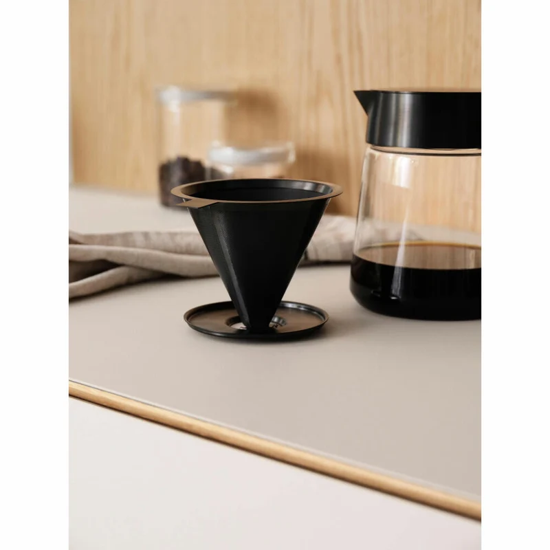 Stelton Slow Brew Kaffeefilter Nohr, Pour Over Filter, Edelstahl, Black Metallic, 612