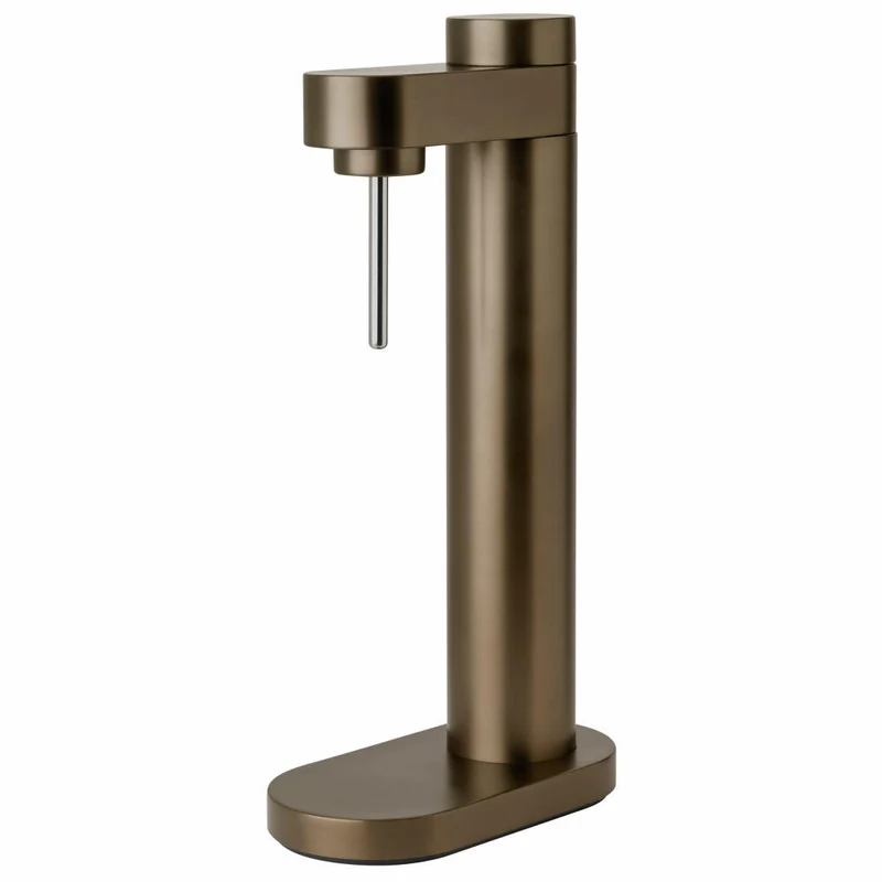 Stelton Wassersprudler Brus, für kohlensäurehaltige Getränke, Edelstahl, Kunststoff, Dark Brown Metallic, 2100-2