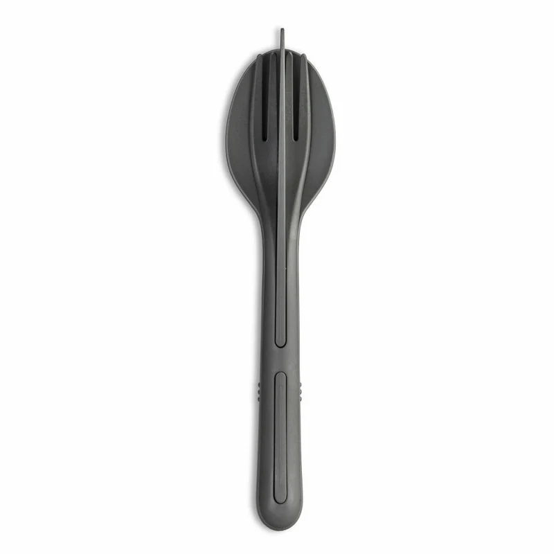 Koziol Besteck-Set 3-tlg. Klikk, To-Go-Besteck, Kunststoff, Nature Ash Grey, 4003701