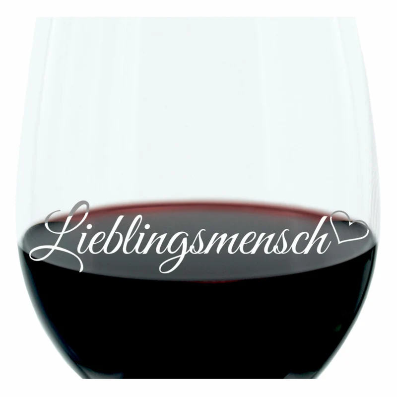 Leonardo Weinglas 400 ml, Lieblingsmensch, Geschenk Stimmungsglas mit lustiger Gravur, Moodglas, 22 cm