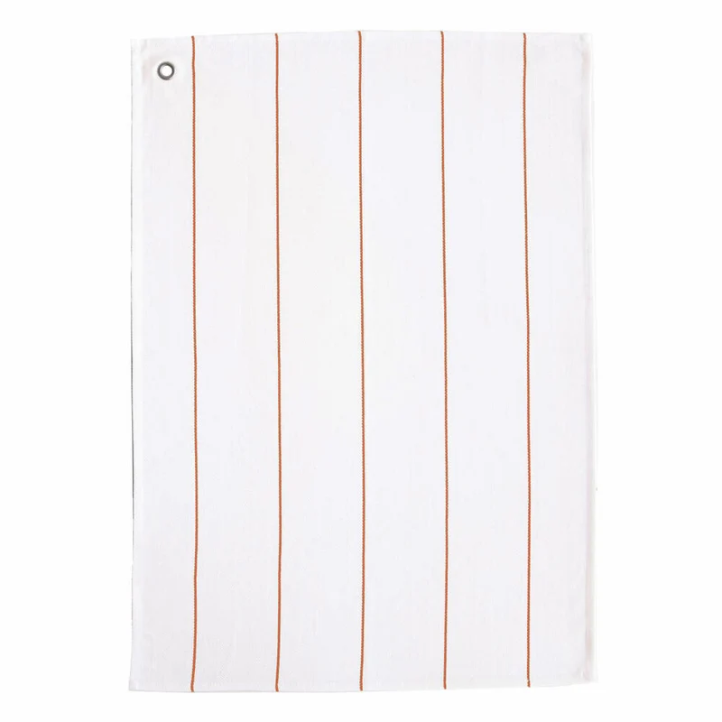 ASA Selection Textil Geschirrtuch Streifen Schmal, Baumwolle, Weiß / Terra, B 50 cm, 73213065
