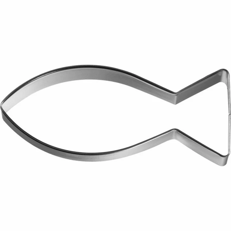Birkmann Ausstechform Christenfisch, Ausstecher, Plätzchenform, Keks, Plätzchen, Edelstahl, 10 cm, 197701