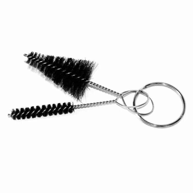 Birkmann Bürsten-Set am Ring Mini, 2-tlg., Back Bürsten, Reinigung, Küchenhelfer, Naturborste / Edelstahl, Ø 8 mm / 30 mm, 199019