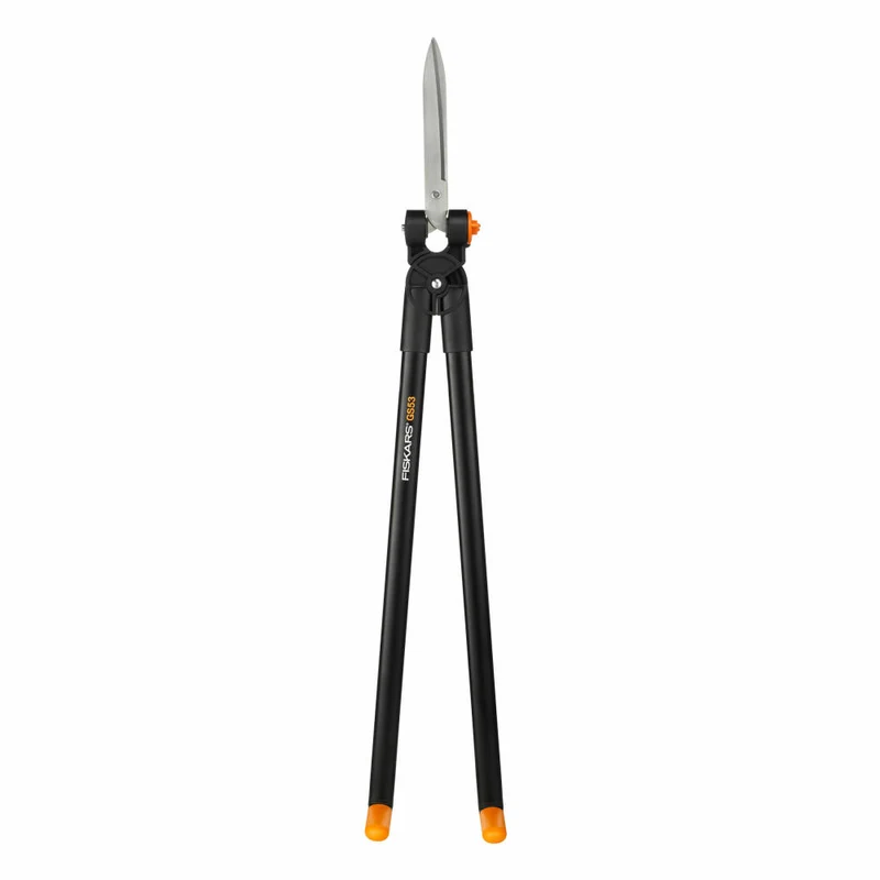 Fiskars PowerLever Scherenstorch GS53, Garten Schere, Outdoorschere, Gartenzubehör, Stahl / Aluminium, Schwarz / Orange, 91 cm, 1001565