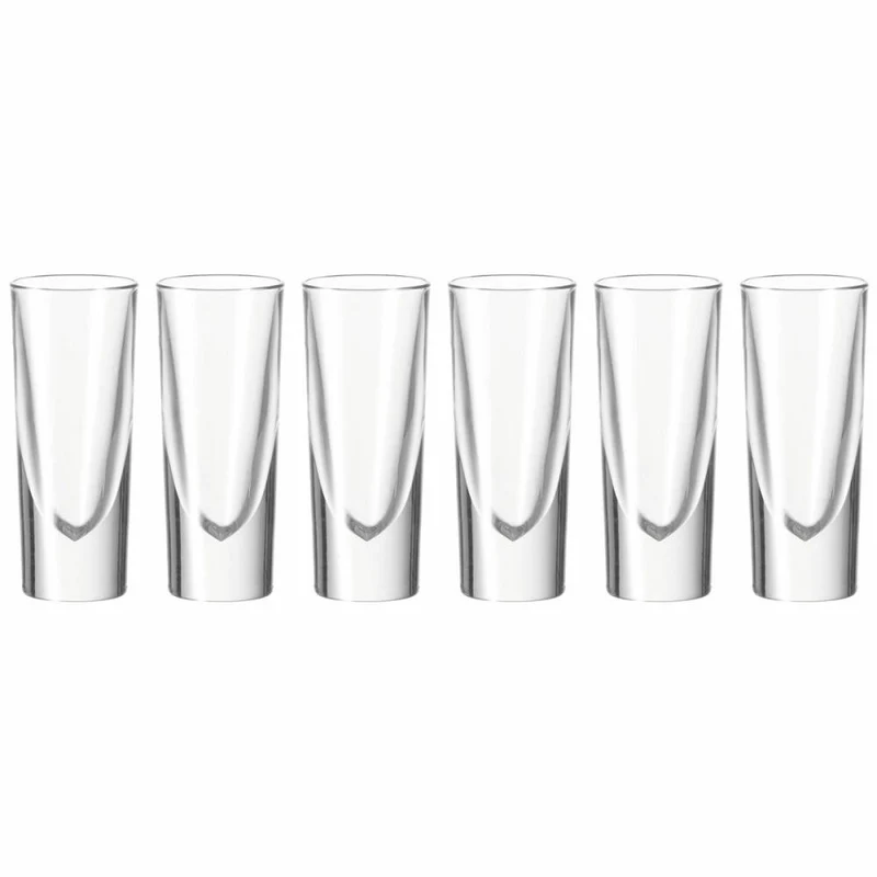 Leonardo Gilli Grappabecher 6er Set, Grappaglas, Schnapsglas, Pinnchen, Shotglas, Glas, 140 ml, 35455