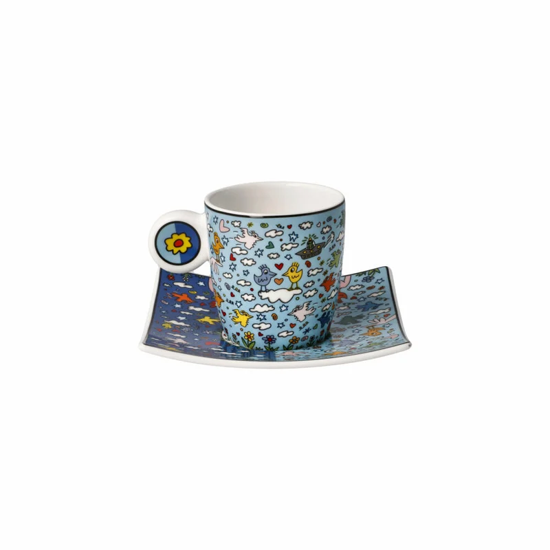Goebel Espressotasse James Rizzi - Give Peace a Chance, Fine Bone China, Bunt, 0.1 L, 26102741