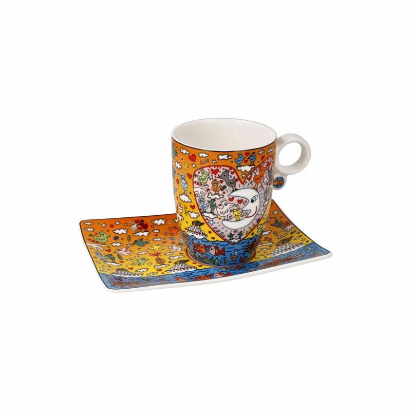 Goebel Künstlertasse James Rizzi - The Romance of the Sea, Fine Bone China, Bunt, 0.4 L, 26102751