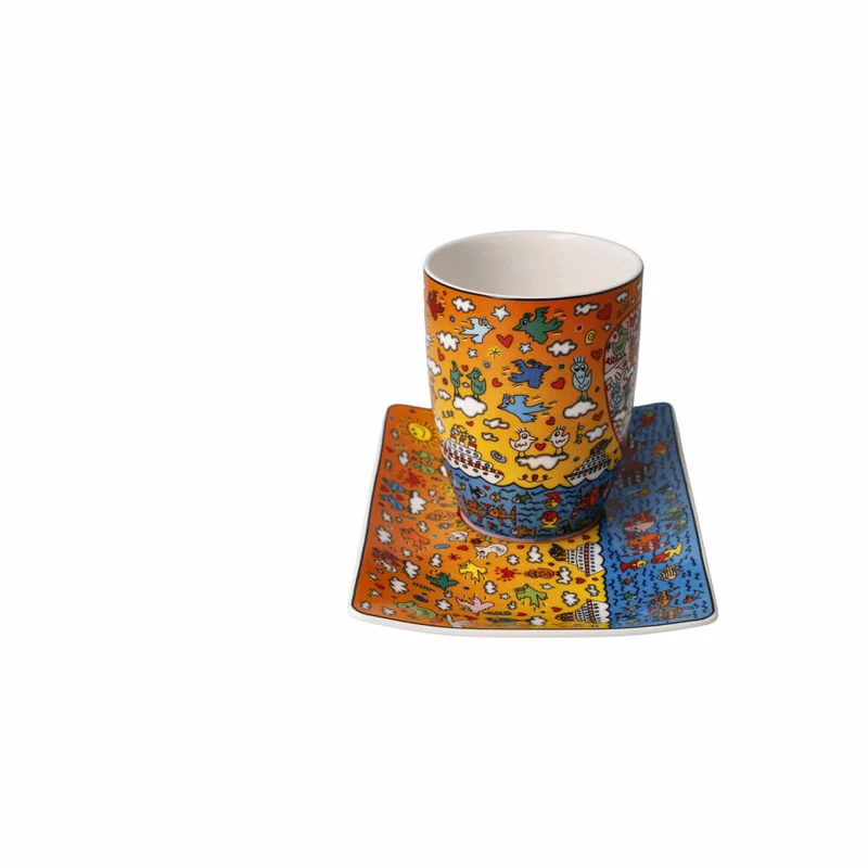 Goebel Künstlertasse James Rizzi - The Romance of the Sea, Fine Bone China, Bunt, 0.4 L, 26102751
