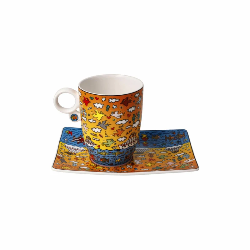 Goebel Künstlertasse James Rizzi - The Romance of the Sea, Fine Bone China, Bunt, 0.4 L, 26102751