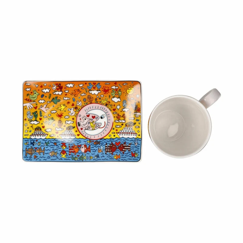 Goebel Künstlertasse James Rizzi - The Romance of the Sea, Fine Bone China, Bunt, 0.4 L, 26102751