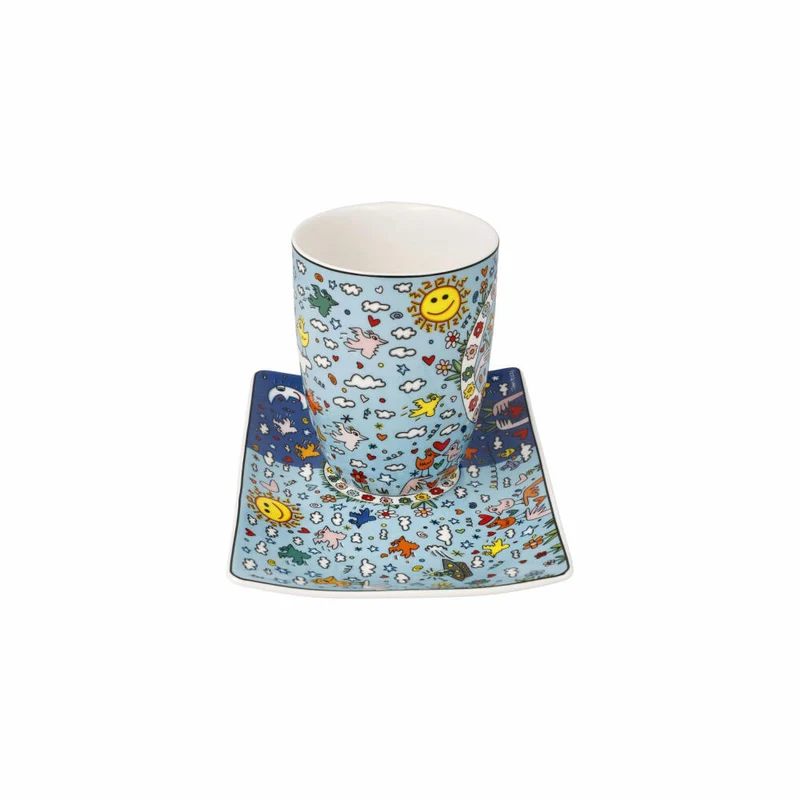 Goebel Künstlertasse James Rizzi - Give Peace a Chance, Fine Bone China, Bunt, 0.4 L, 26102801
