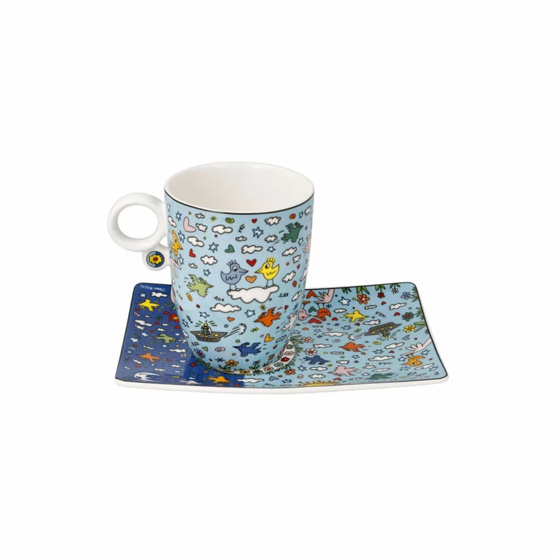 Goebel Künstlertasse James Rizzi - Give Peace a Chance, Fine Bone China, Bunt, 0.4 L, 26102801