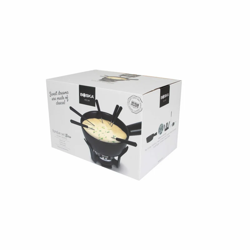 Boska Fondue-Set Nero, Käsefondue, 9-tlg., Schokofondue, Käsezubehör, 853528