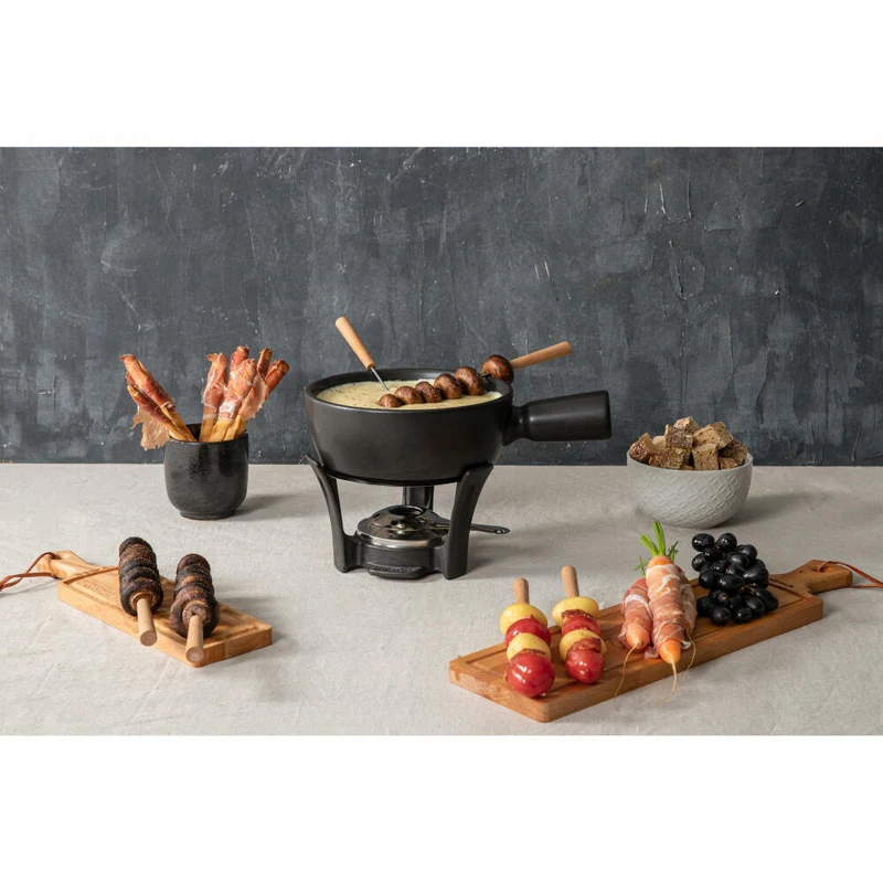 Boska Fondue-Set Nero, Käsefondue, 9-tlg., Schokofondue, Käsezubehör, 853528