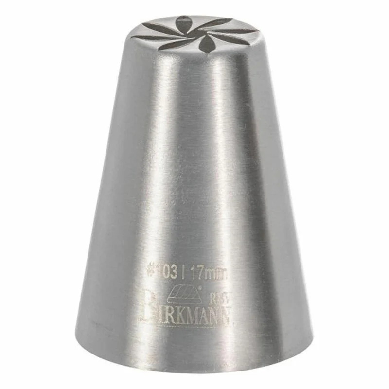 Birkmann Designtülle #103, Spritztülle, Garniertülle, Backzubehör, Edelstahl, Ø 1.7 cm, 411593