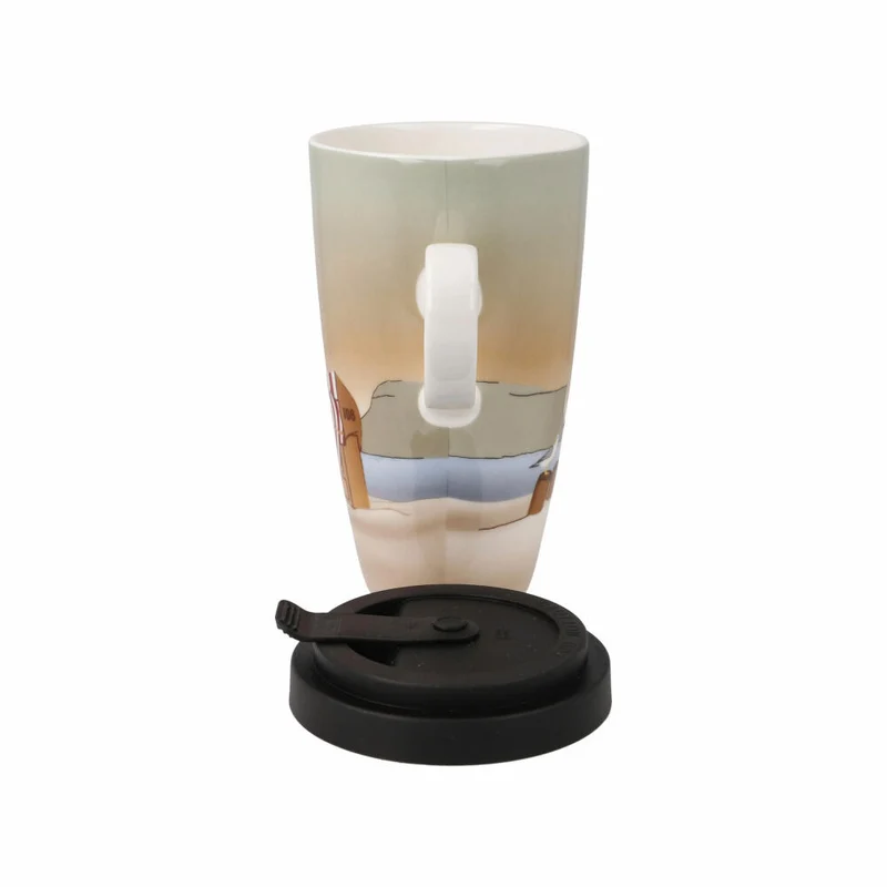 Goebel Künstlertasse mit Deckel Sunset Mood, Scandic Home, Fine Bone China, Bunt, 15 cm, 23102171
