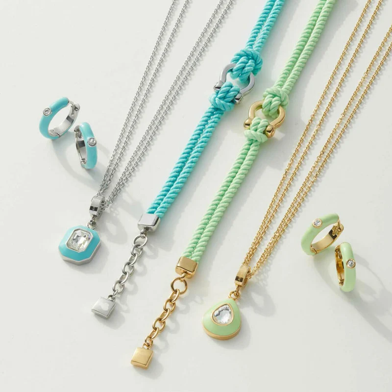 Leonardo Jewels Halskette Gigi, Schmuckkette, Edelstahl, Grün, 022828