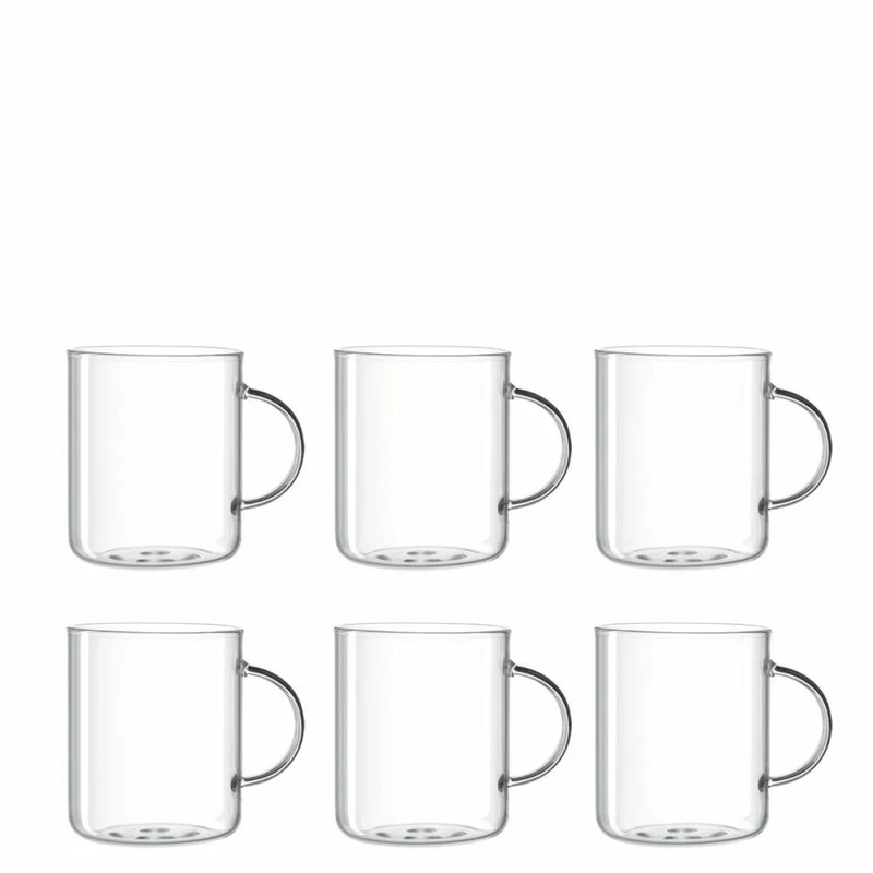 Leonardo Novo Teeglas 6er Set, Tee Tasse, Teetasse, Becher, Hitzebeständig, Glas, 400 ml, 14665