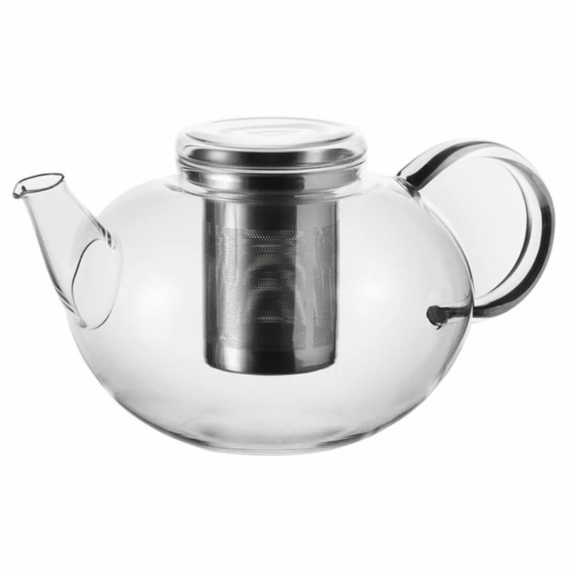 Leonardo Moon Set, Teekanne + Stövchen, Teewärmer, Tee Kanne, Metall-Einsatz für Losen Tee, Glas, 2 L, 14666