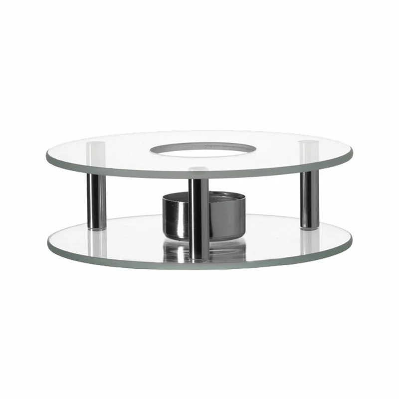 Leonardo Moon Set, Teekanne + Stövchen, Teewärmer, Tee Kanne, Metall-Einsatz für Losen Tee, Glas, 2 L, 14666