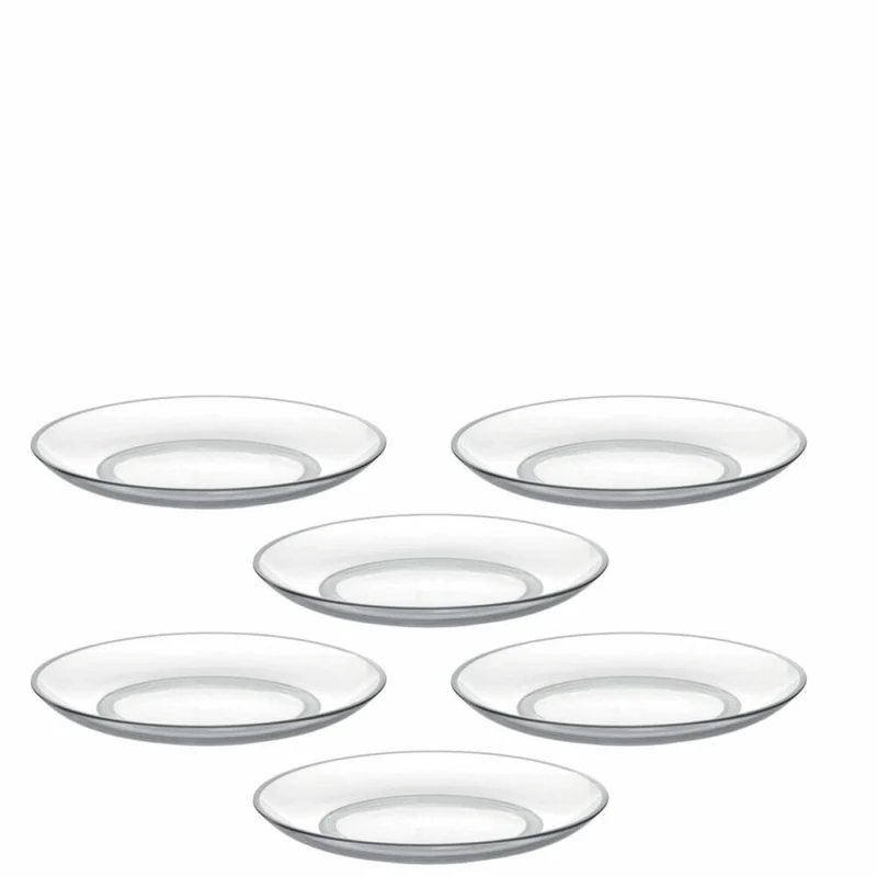 Leonardo Senso Teller 6er Set, Speiseteller, Glasteller, Hitzebeständig, Glas, D 20 cm, 14651