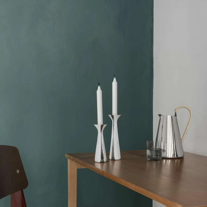 Stelton Unified Kerzenständer Gross, Kerzenhalter, Kerzenleuchter, Aluminium, 21 cm, Weiss, X311