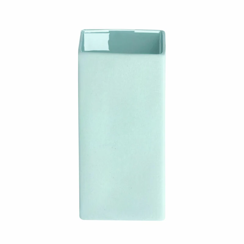 ASA Selection Cube Blue Vase, Blumenvase, Blumentopf, Tischvase, Keramikvase, Keramik, Aqua, 12 cm, 46024108