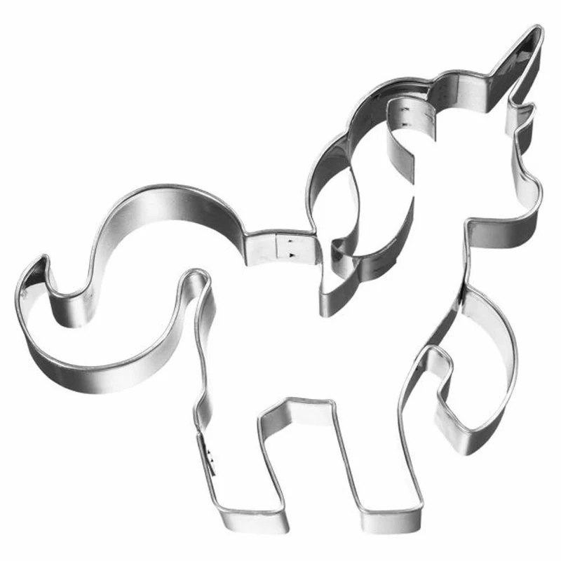 Birkmann Ausstechform Einhorn, Ausstecher, Plätzchenform, Keks, Plätzchen, Edelstahl, 10 cm, 197374