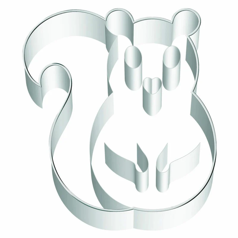 Birkmann Ausstechform Eichhörnchen, Ausstecher, Plätzchenform, Keks, Plätzchen, Edelstahl, 9 cm, 195158