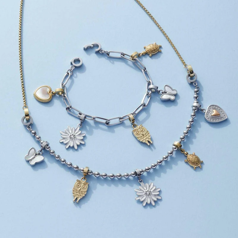 Leonardo Jewels Anhänger Mora Clip&Mix, Schmuckanhänger, Kettenanhänger, Edelstahl, Gold, 022894