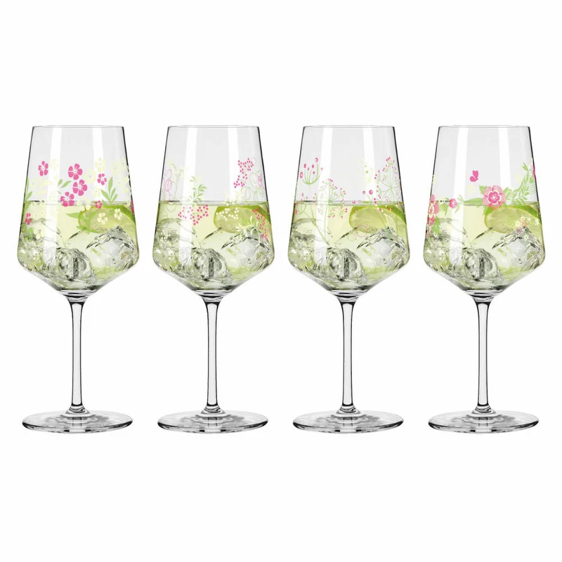 Ritzenhoff Aperitifglas 4er-Set Sommertau F23, Lorenzo, Kordes, Oliveira, Kristallglas, 544 ml, 6041003
