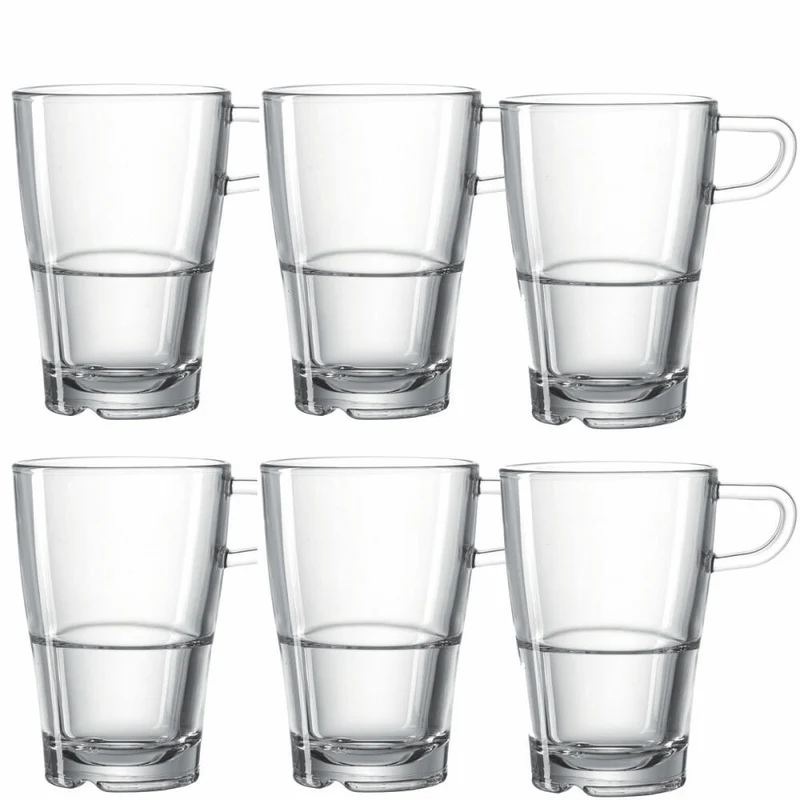 Leonardo Senso Latte Macchiato Becher 6er Set, Kaffeetasse, Kaffee Tasse, Glas, 230 ml, 14650