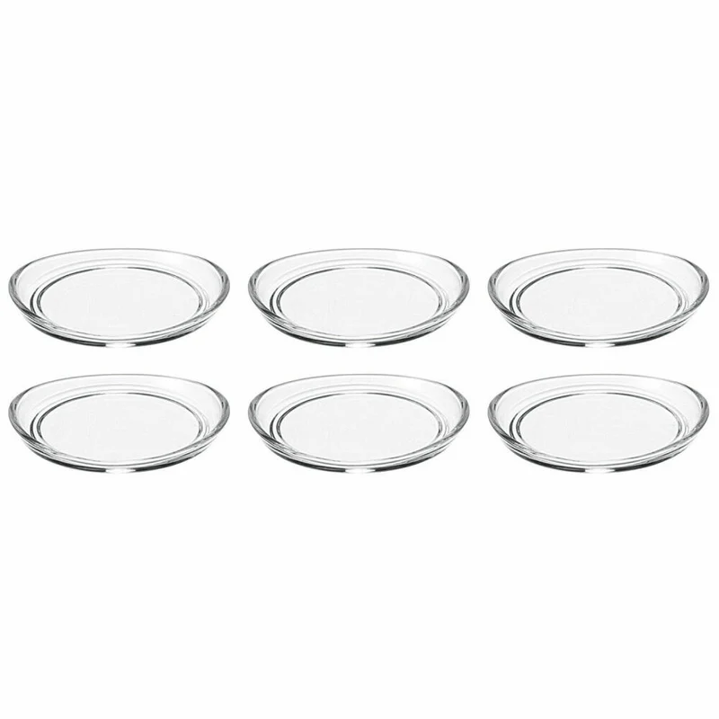 Leonardo Loop Untersetzer 6er Set, Unterteller, Glasuntersetzer, Klarglas, Glas, Ø 10.5 cm, 21127